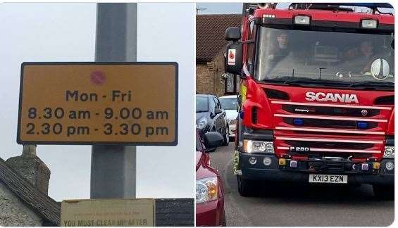 Police and the fire service targeted problem parking in Wisbech St Mary on February 6.