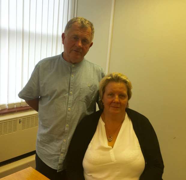 Terry McSpadden's mum Helen Thrower and step-dad Gerald Thrower ANL-160822-130147001