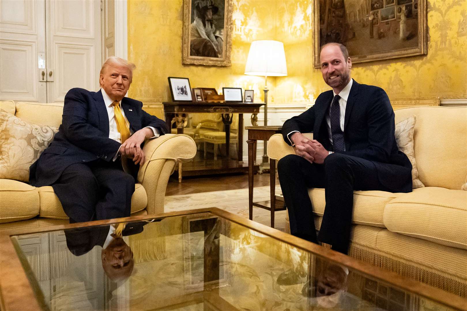 The Prince of Wales meeting Donald Trump in Paris (Aaron Chown/PA)
