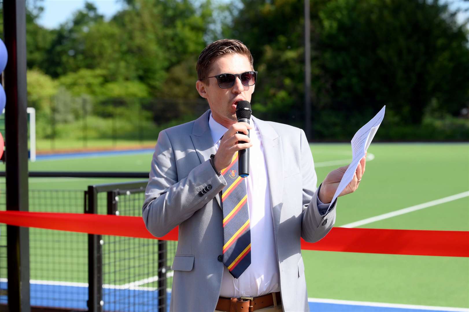 The grand opening of the new £400,000 Astroturf pitch and facilities at Harecroft Road which will be used by Wisbech Hockey and Cricket Clubs.