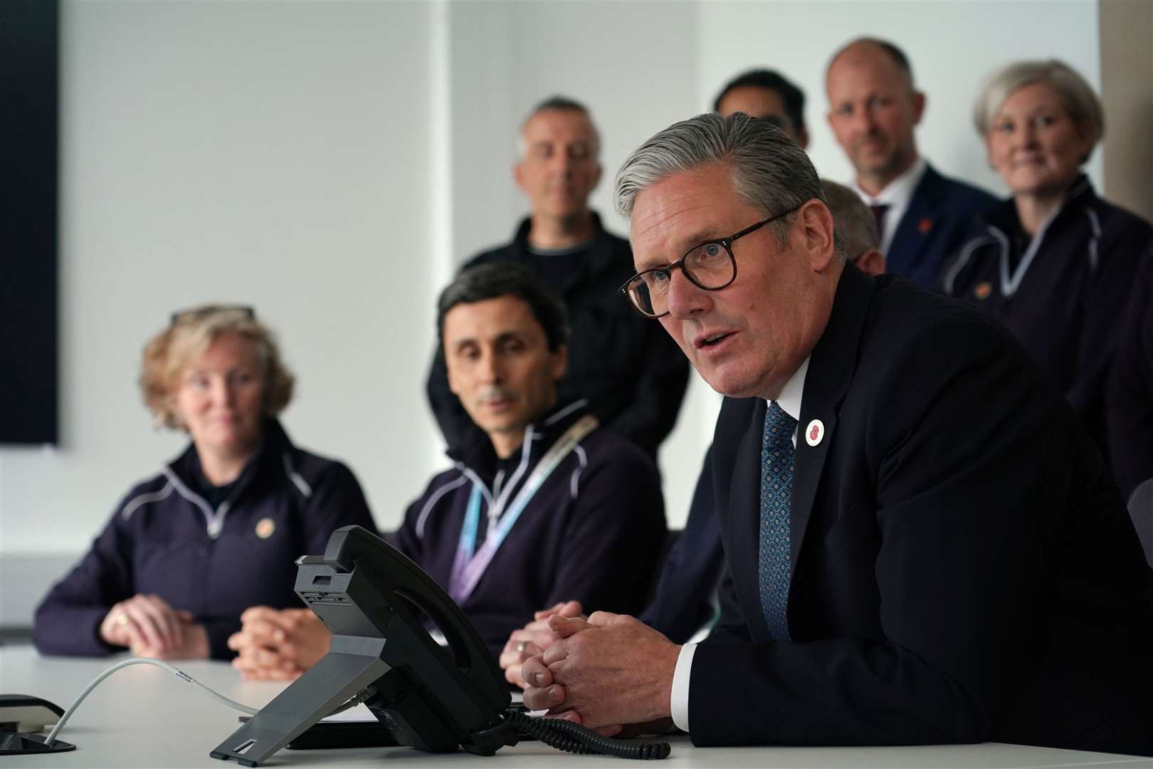 Sir Keir spoke on the phone to Mr Trump during a visit to the West Midlands (Alberto Pezzali/PA)