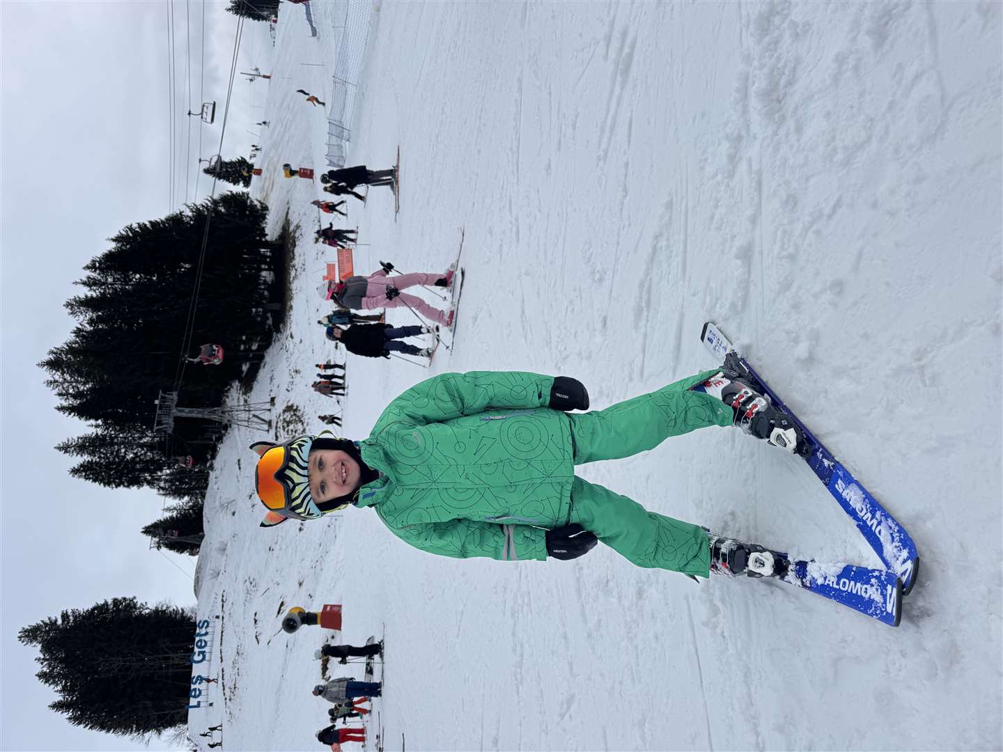 Freddie Truelove, seven, has made such progress due to a drug trial he was able to go skiing, his family said (Family handout/PA)