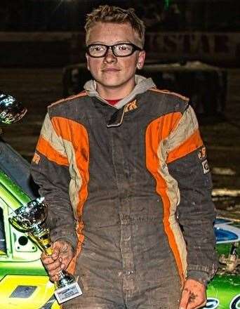 Lincoln Douglas following his runner-up finish in the junior banger final. Picture Jim Harrod