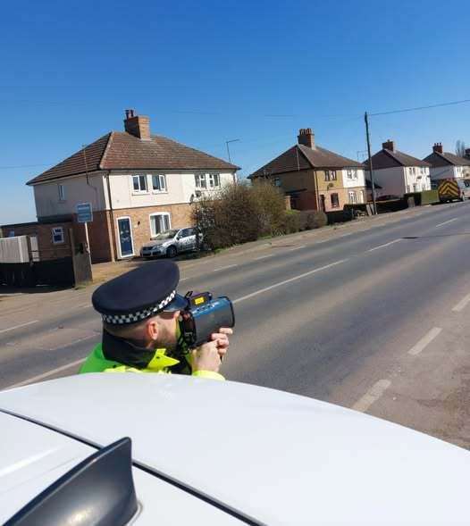 Police officers were in Chatteris checking speeds. Picture: Policing Fenland