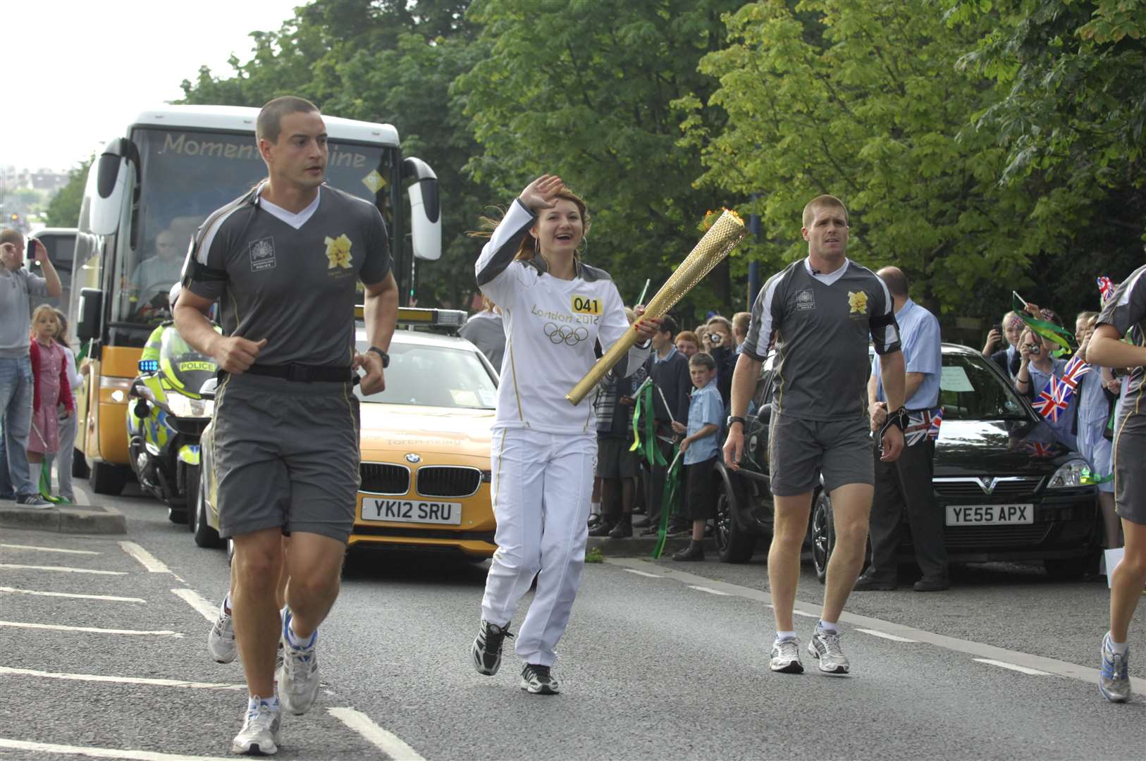Crowds turned out across the country to see the torch and its procession.