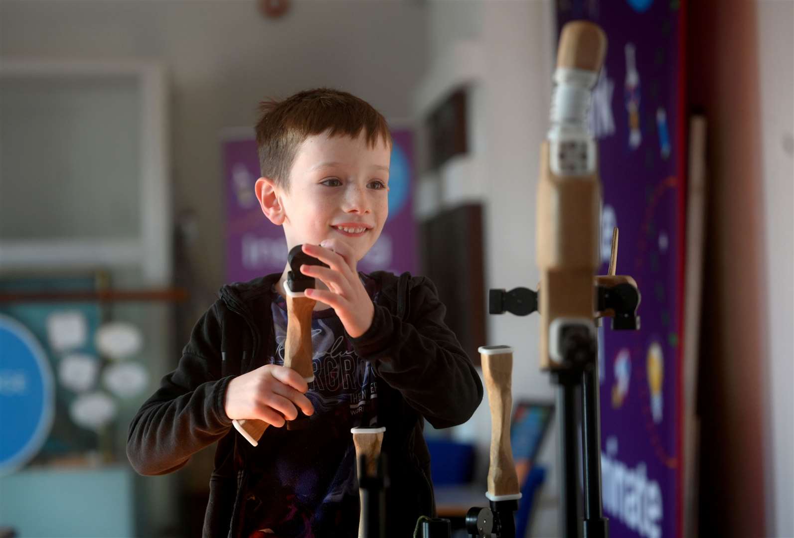 Leo was one of the youngsters who enjoyed the STEM in the Fens project at Wisbech Museum on Saturday.