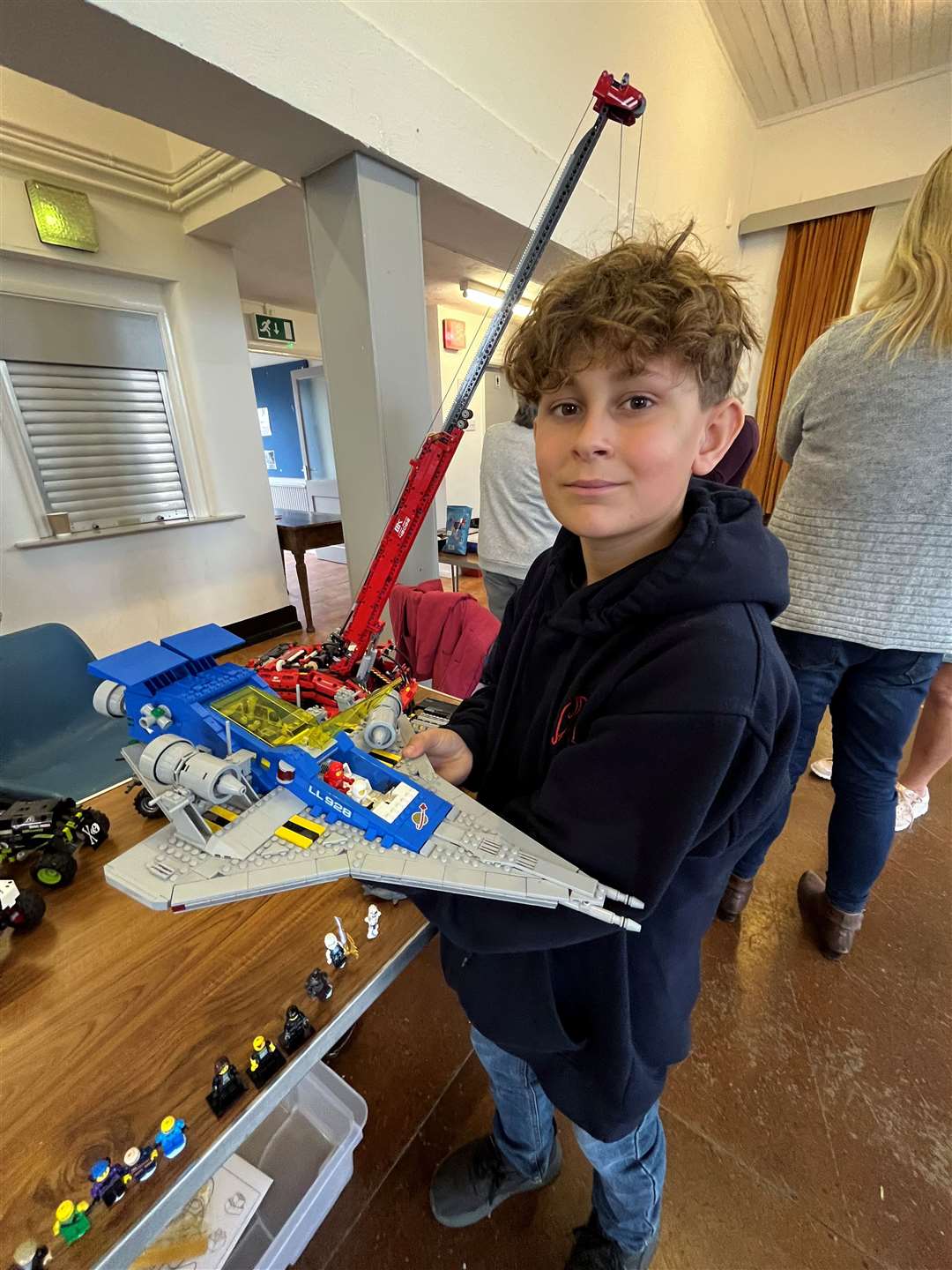 William was among the visitors to the Lego show.