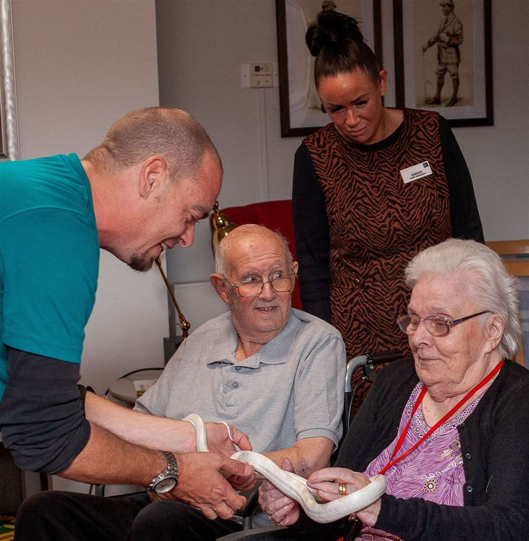 Zoolab allowed residents to handle animals including snakes.