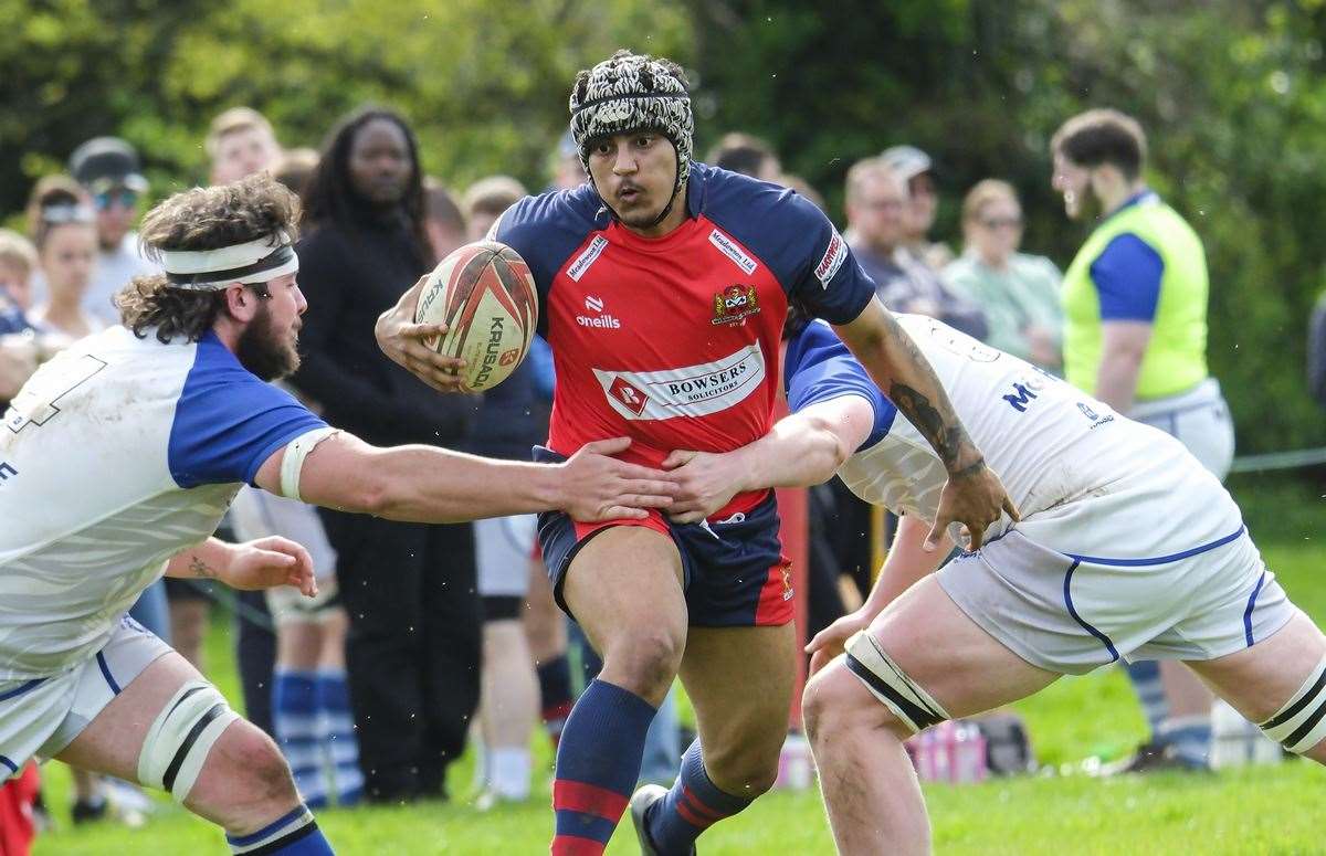 Luca Hardy on the attack had a fantastic game. Picture: Andy Titmuss