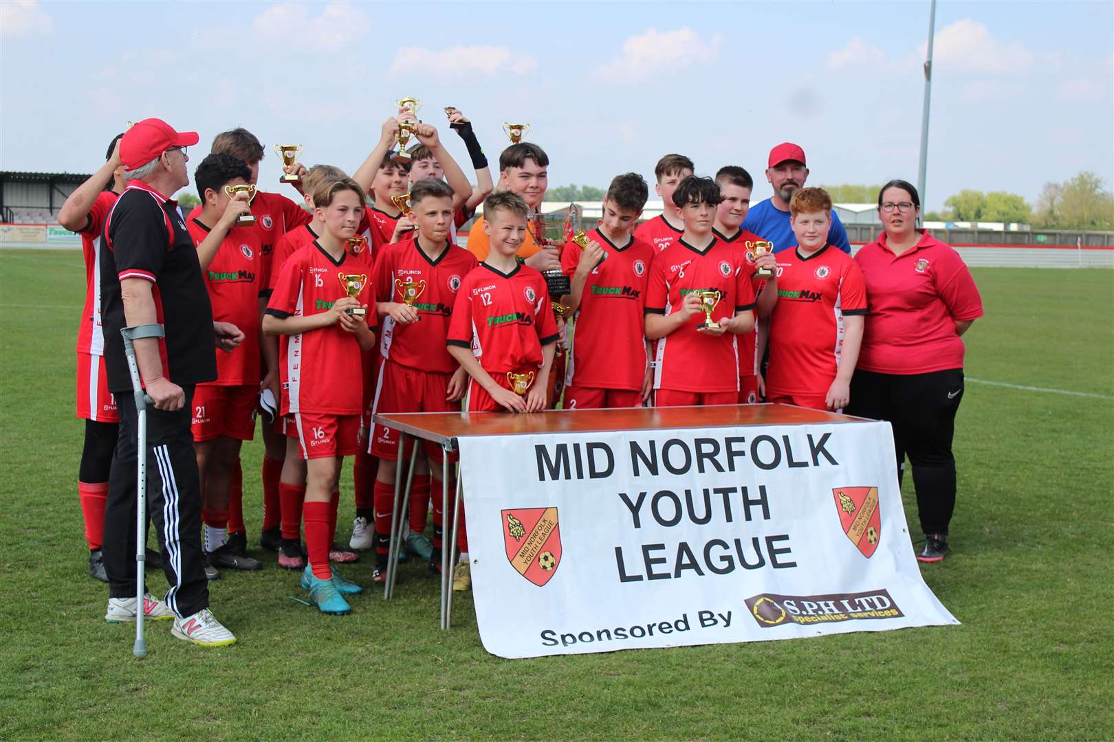 Mid Norfolk Youth League Cup winners Wisbech Town under-14s. Picture: Erin Larham