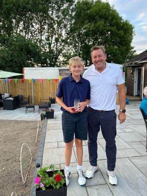 Fabian Durdant-Hollamby with dad and club captain Steve Durdant-Hollamby