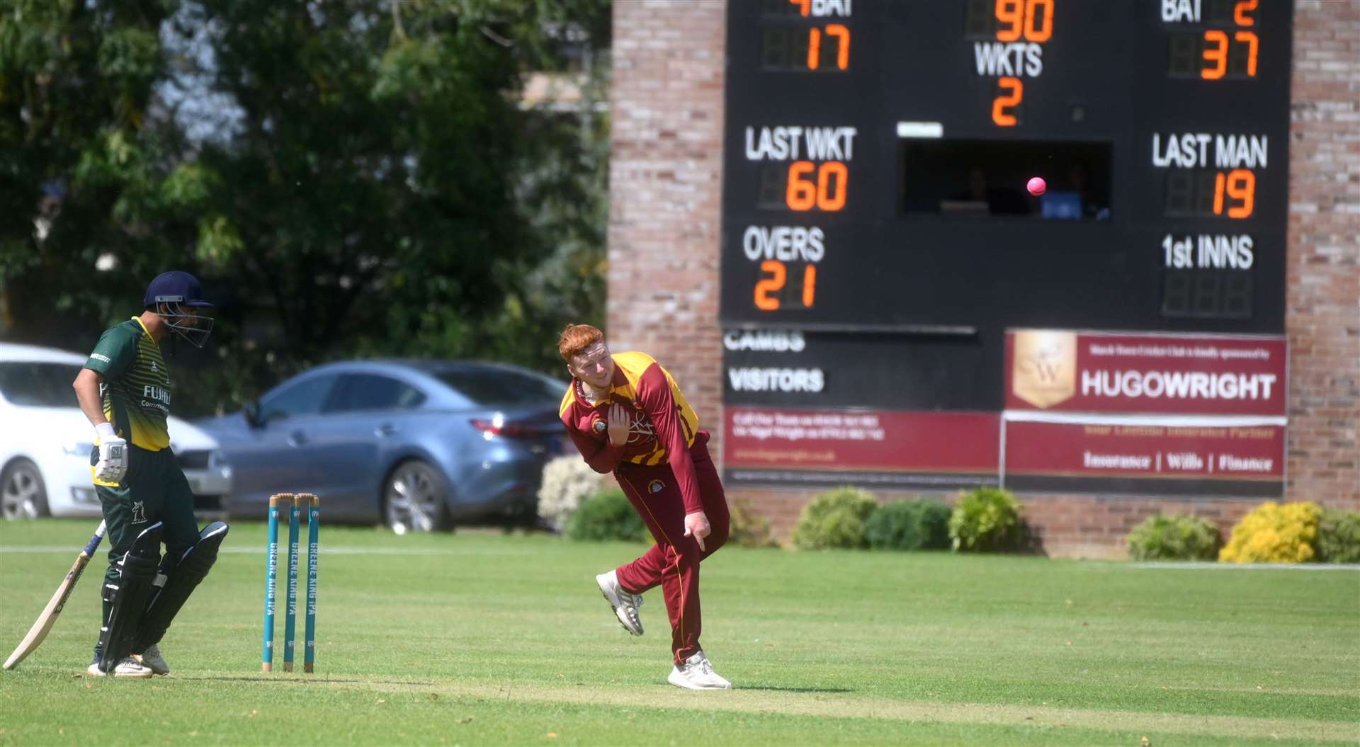 Sam Robinson in action for March v Southill Park