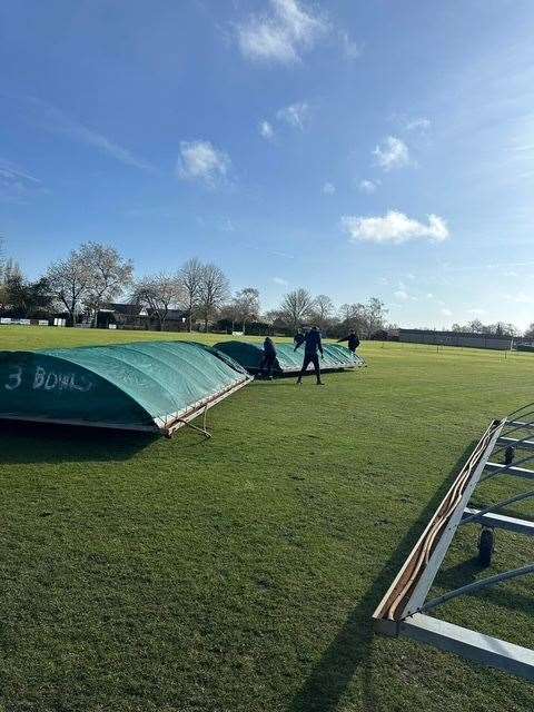 March Cricket Club members at the "Get Set Weekend" initiative