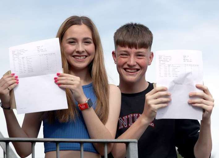 Happy students at Marshland High School in 2023