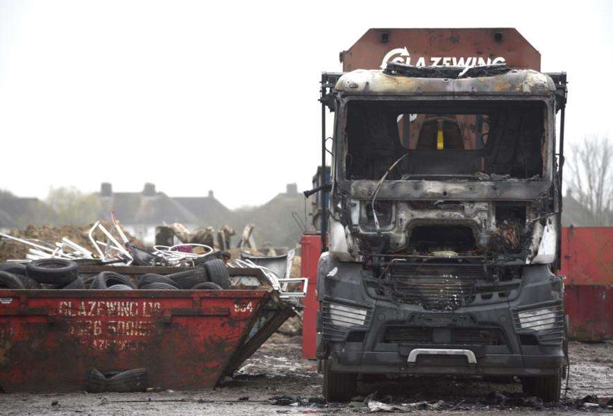 Fire at Glazewing in March photos of the scene this morning