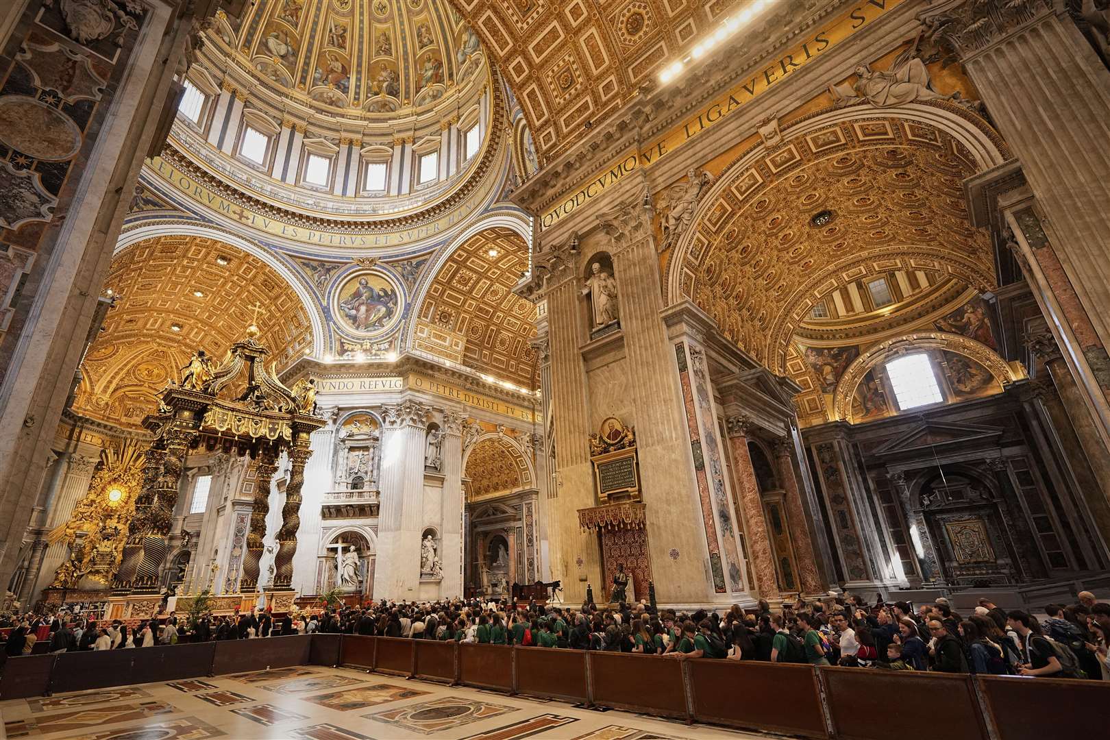 People wait in line to pay their respects to Pope Francis (Andreea Alexandru/AP)