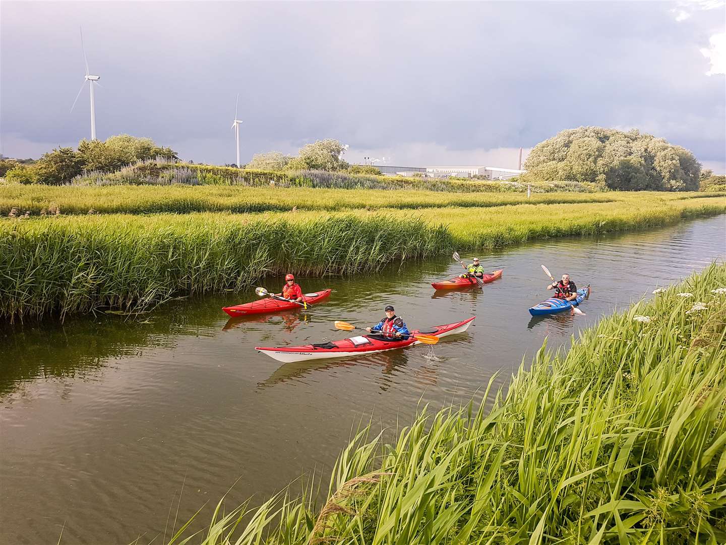 The team kayak towards Peterborough. (2350289)