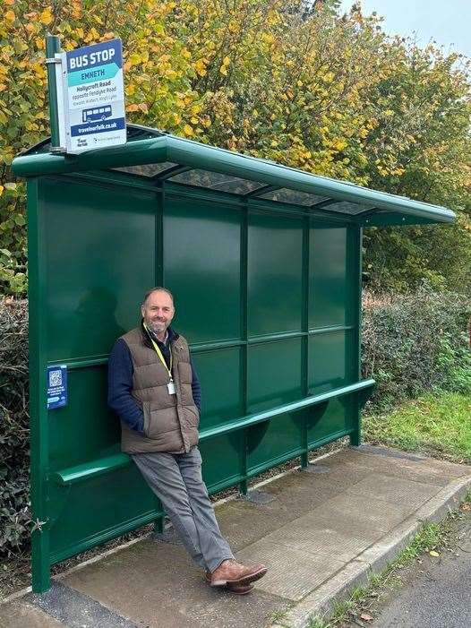 Cllr James Tingley has been instrumental in improvements to bus stops in Emneth