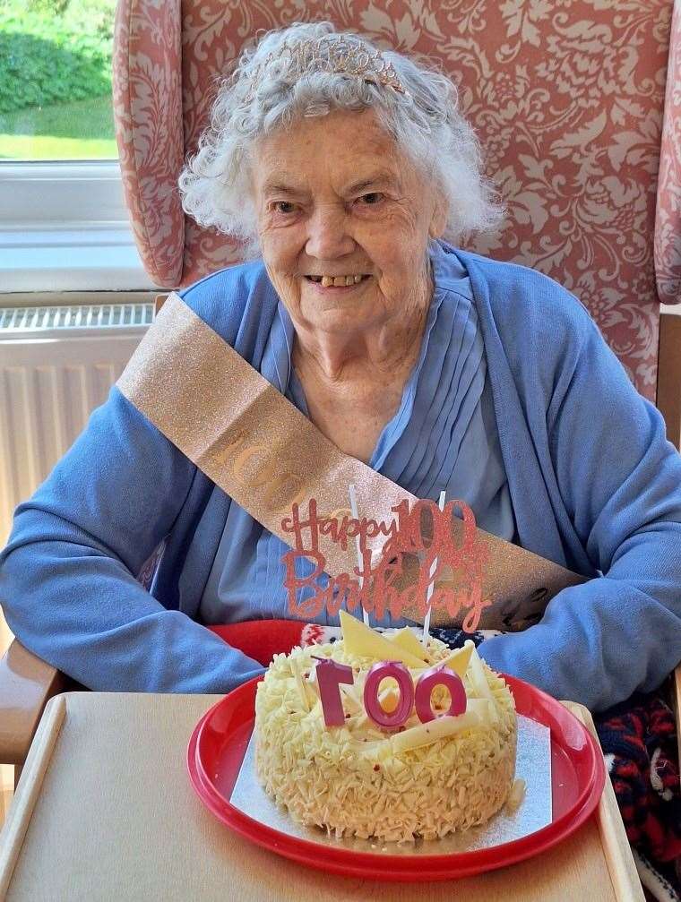 Elsie Griggs had two cakes on her special 100th birthday. PHOTOS: SUBMITTED