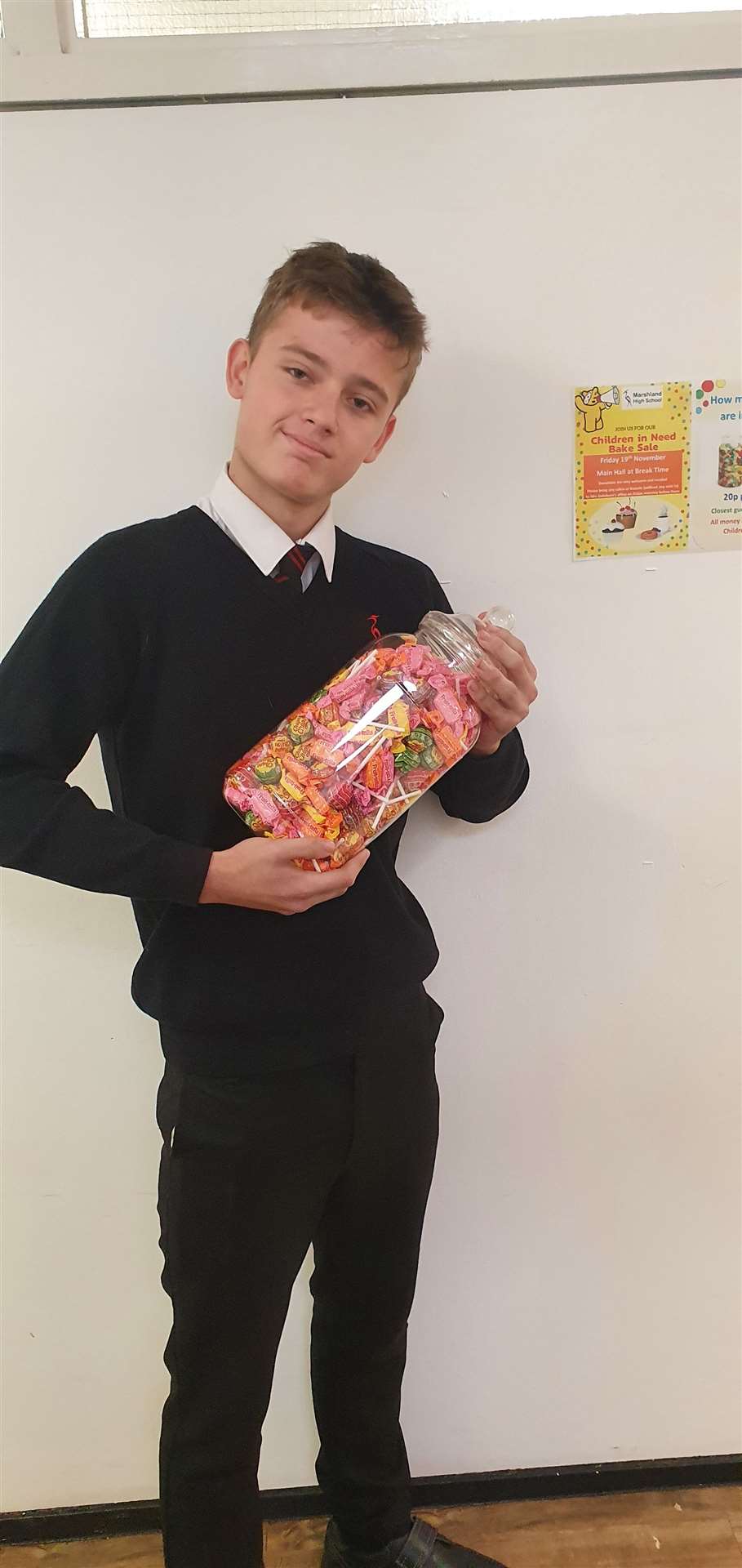 Kenzie was just one sweet out with his winning guess in the jar of sweets competition. (53197253)