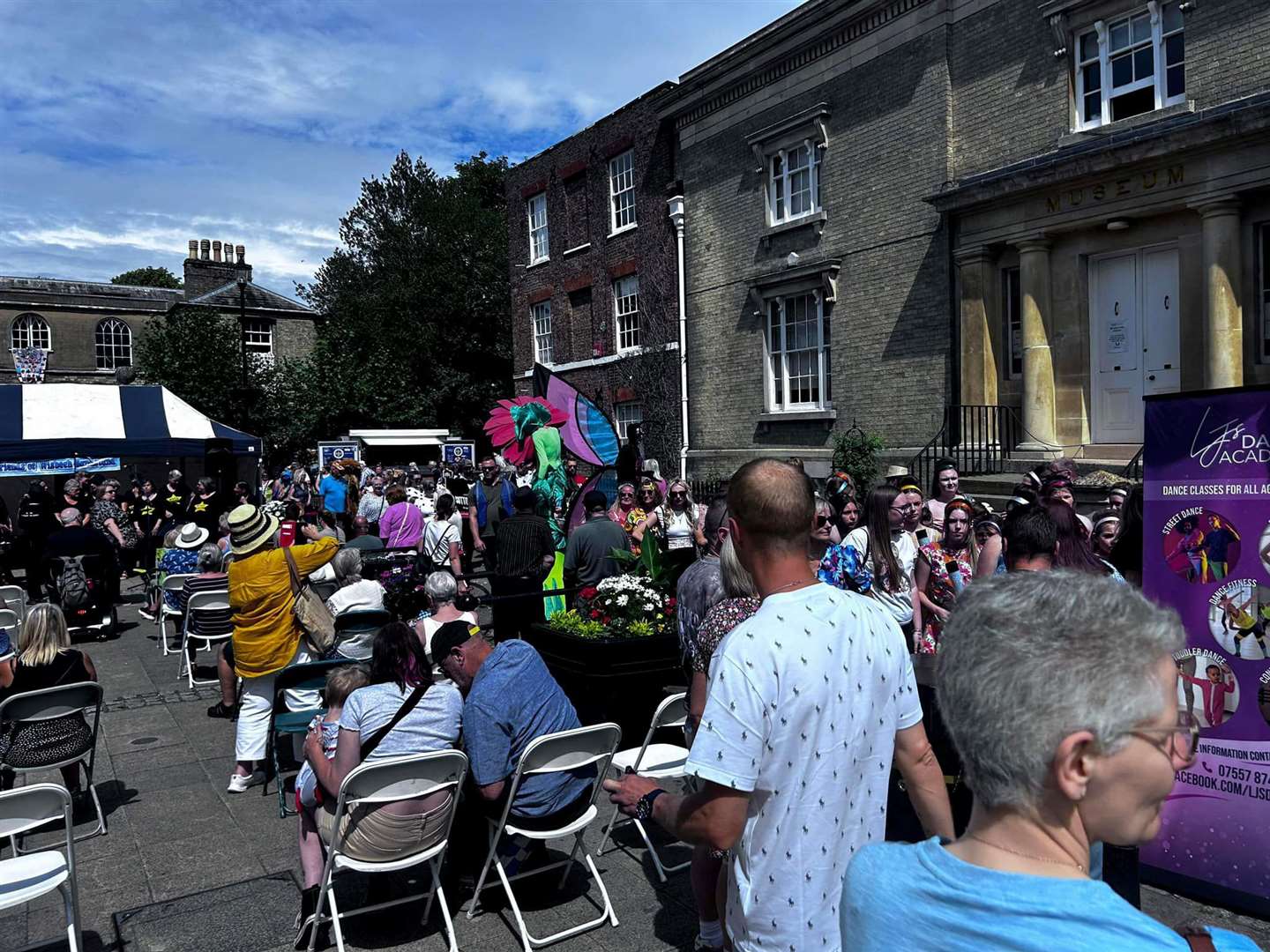 There was live entertainment in the Museum Square. Photo: Wisbech Town Council.