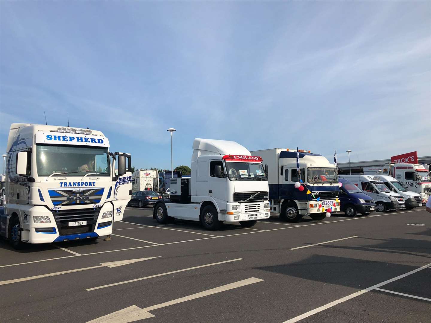 The convoy of lorries set off from Chatteris to Peterborough City Hospital. Photo DMJ Imagery Ltd. (35095436)
