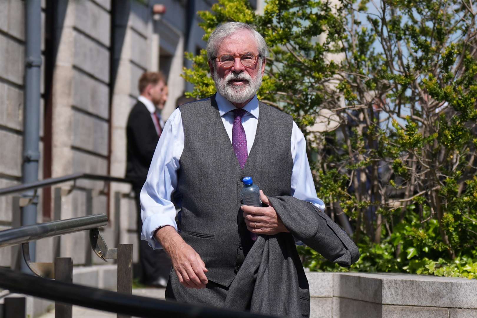 Gerry Adams outside the High Court in Dublin (Niall Carson/PA)