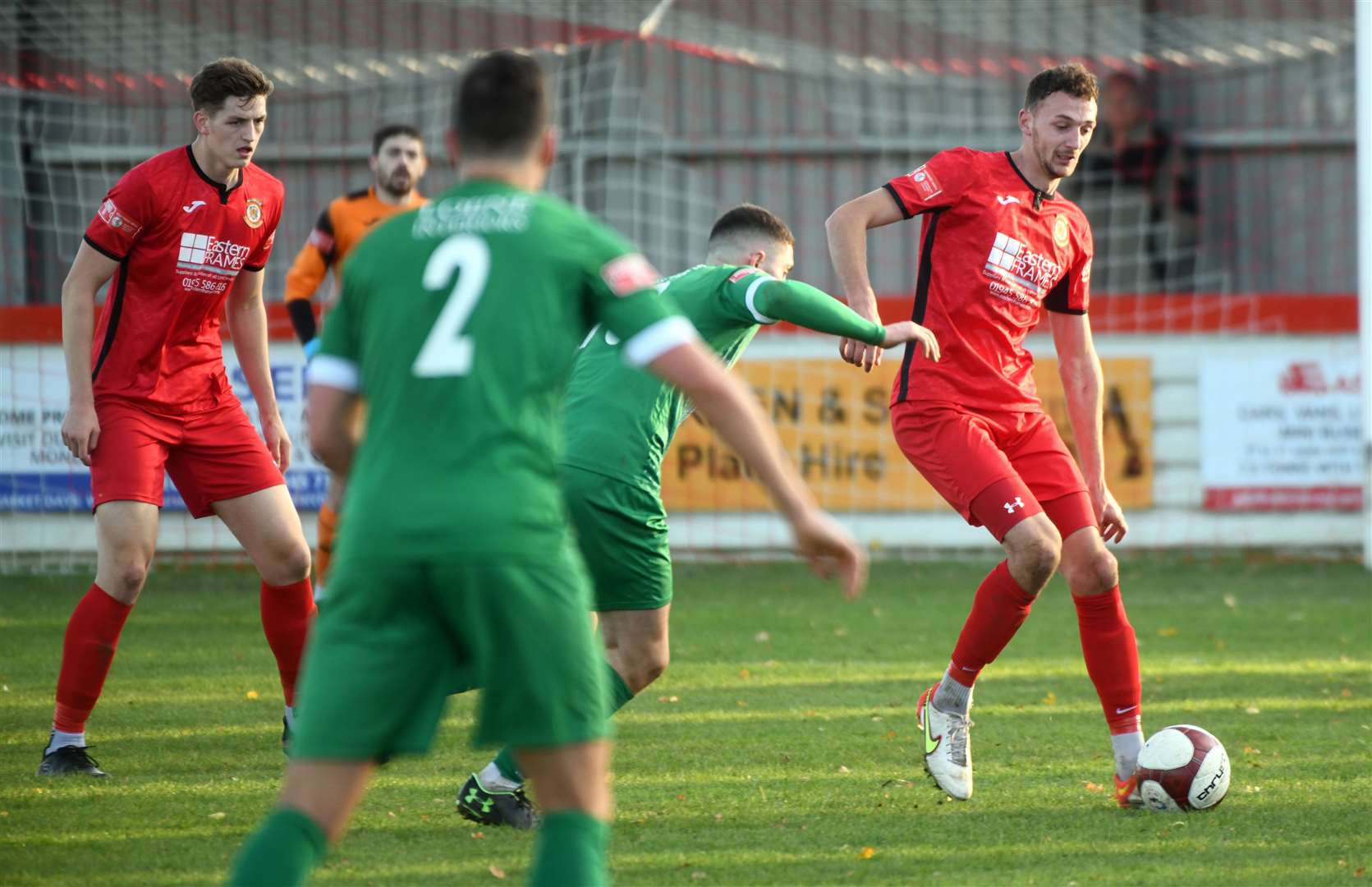 Sam Murphy on the ball.
