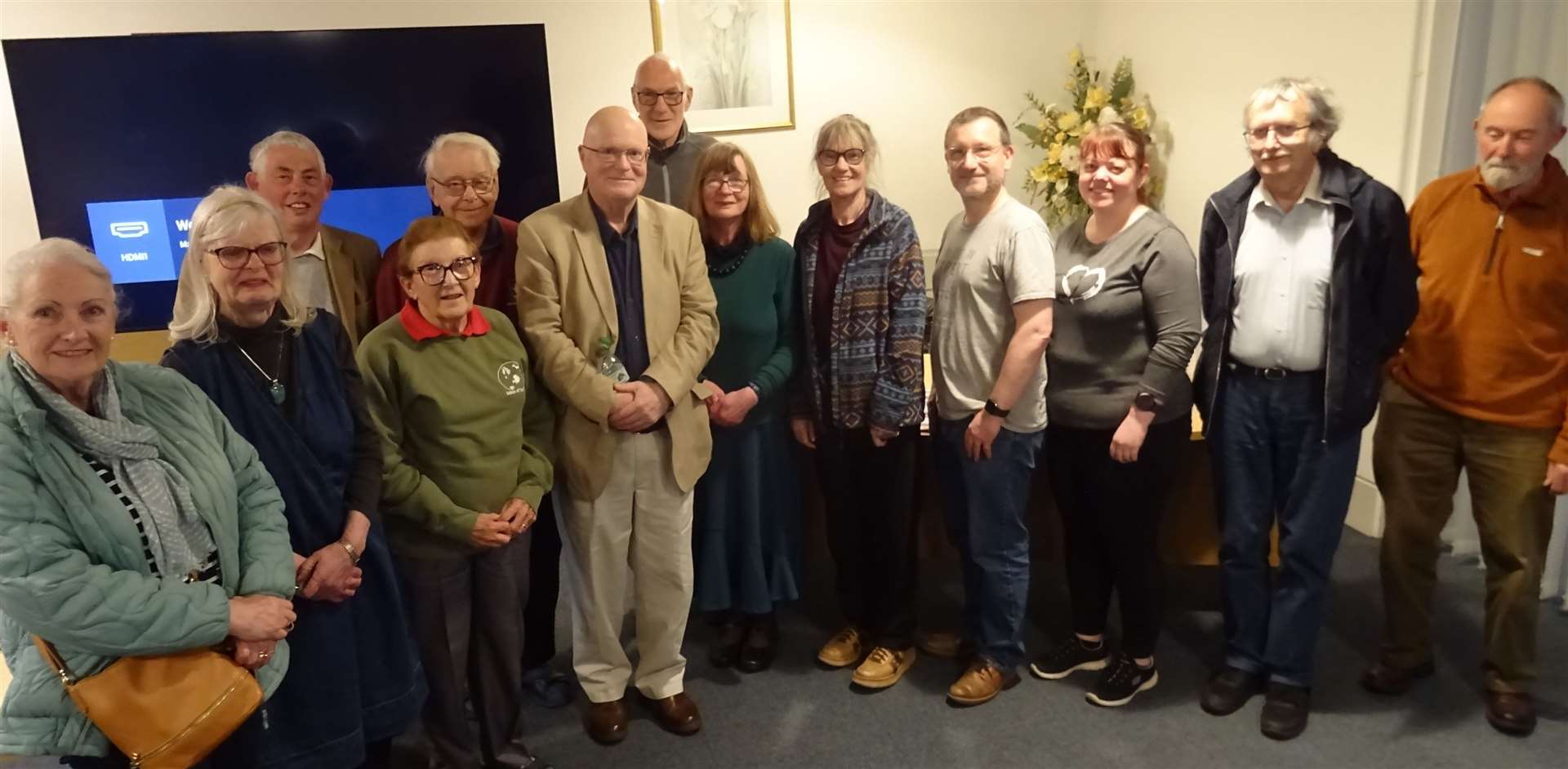 Speaker Bob Smith with some members of the audience at The March Society