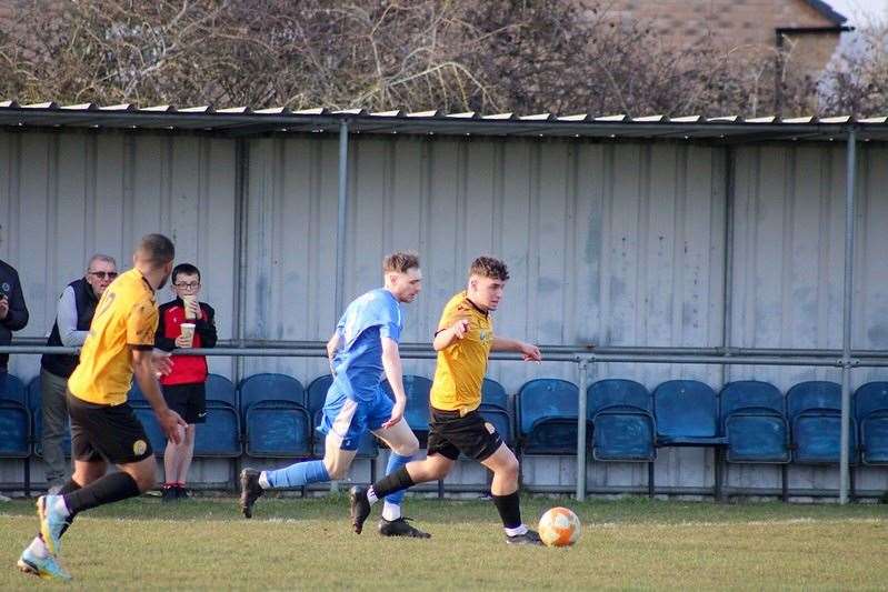 Sub Harry Biggs goes on a run. Picture Amber Kent