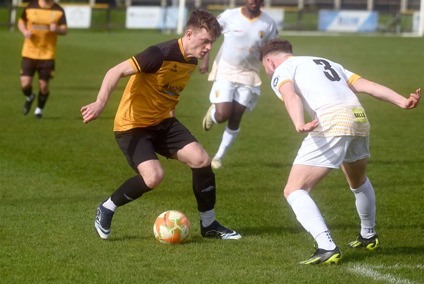 Action from last week’s league clash between March and Racing Club Warwick