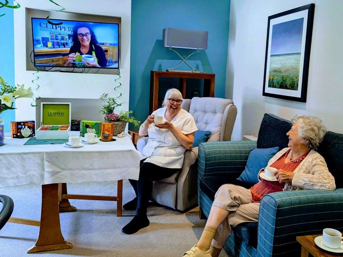 Residents and staff enjoyed the Clippers tea event
