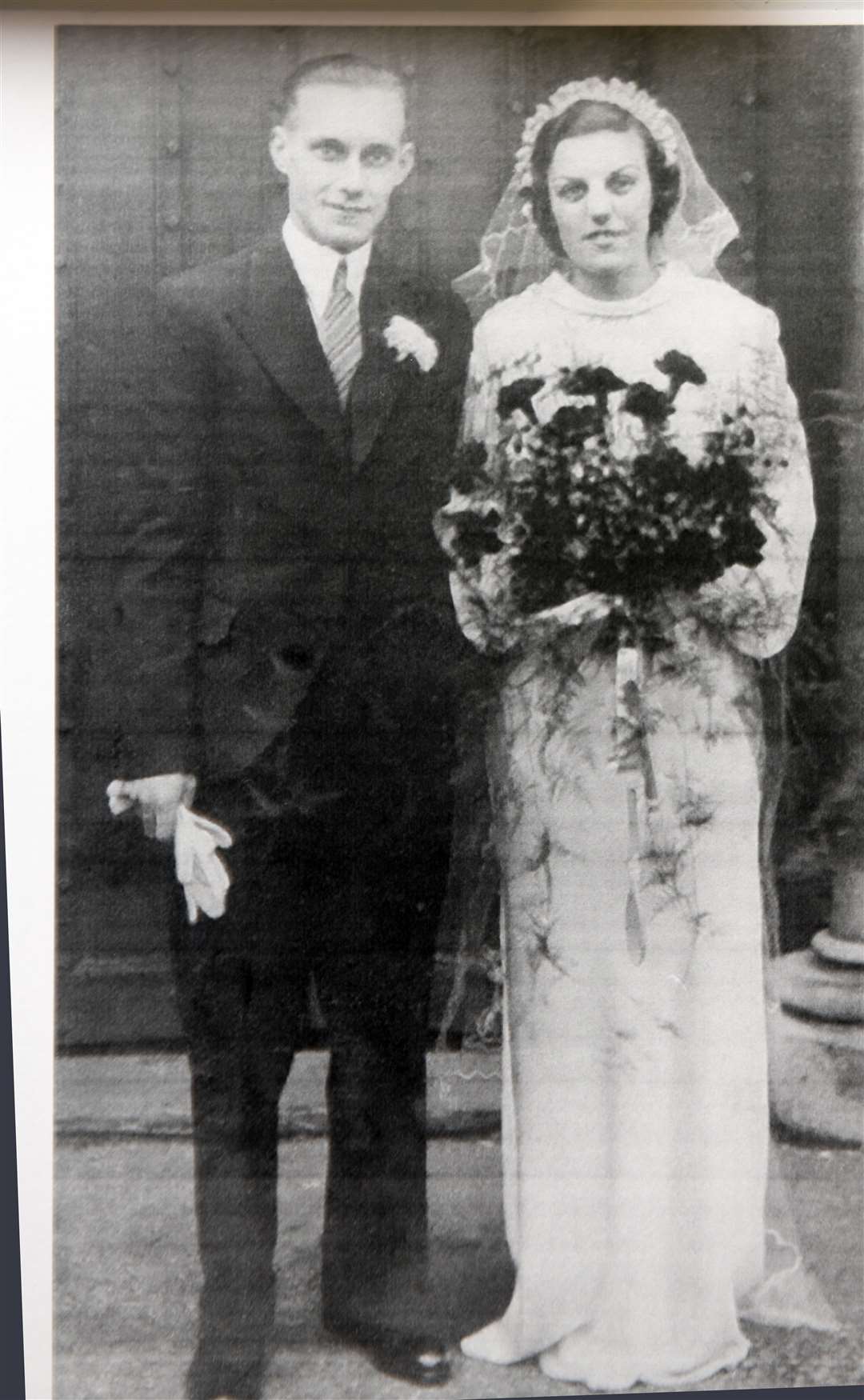 Eva Copeman pictured on her wedding day with her late husband William (Bill).