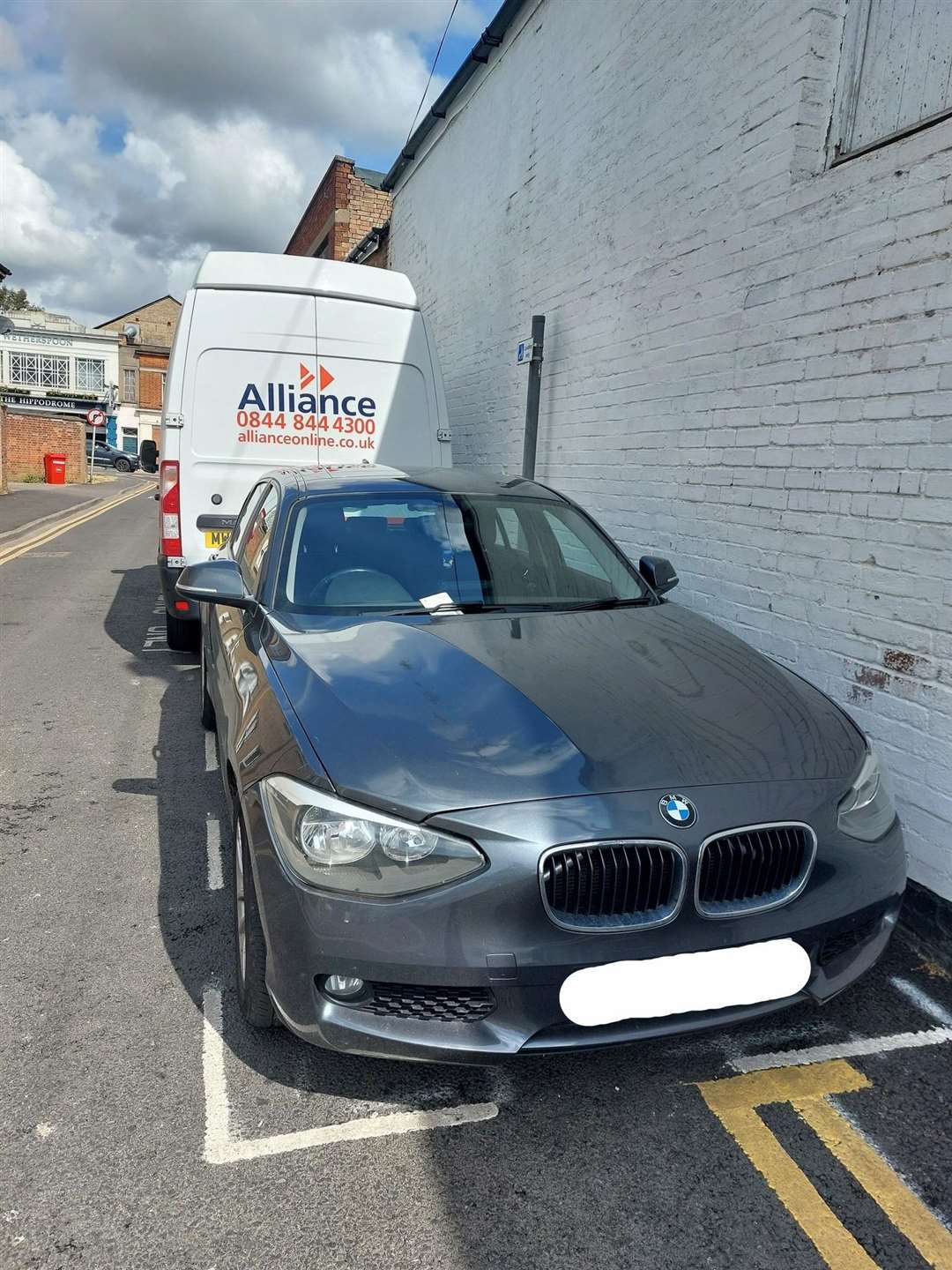 This BMW driver was spotted parked in a bay it wasn't allowed to be