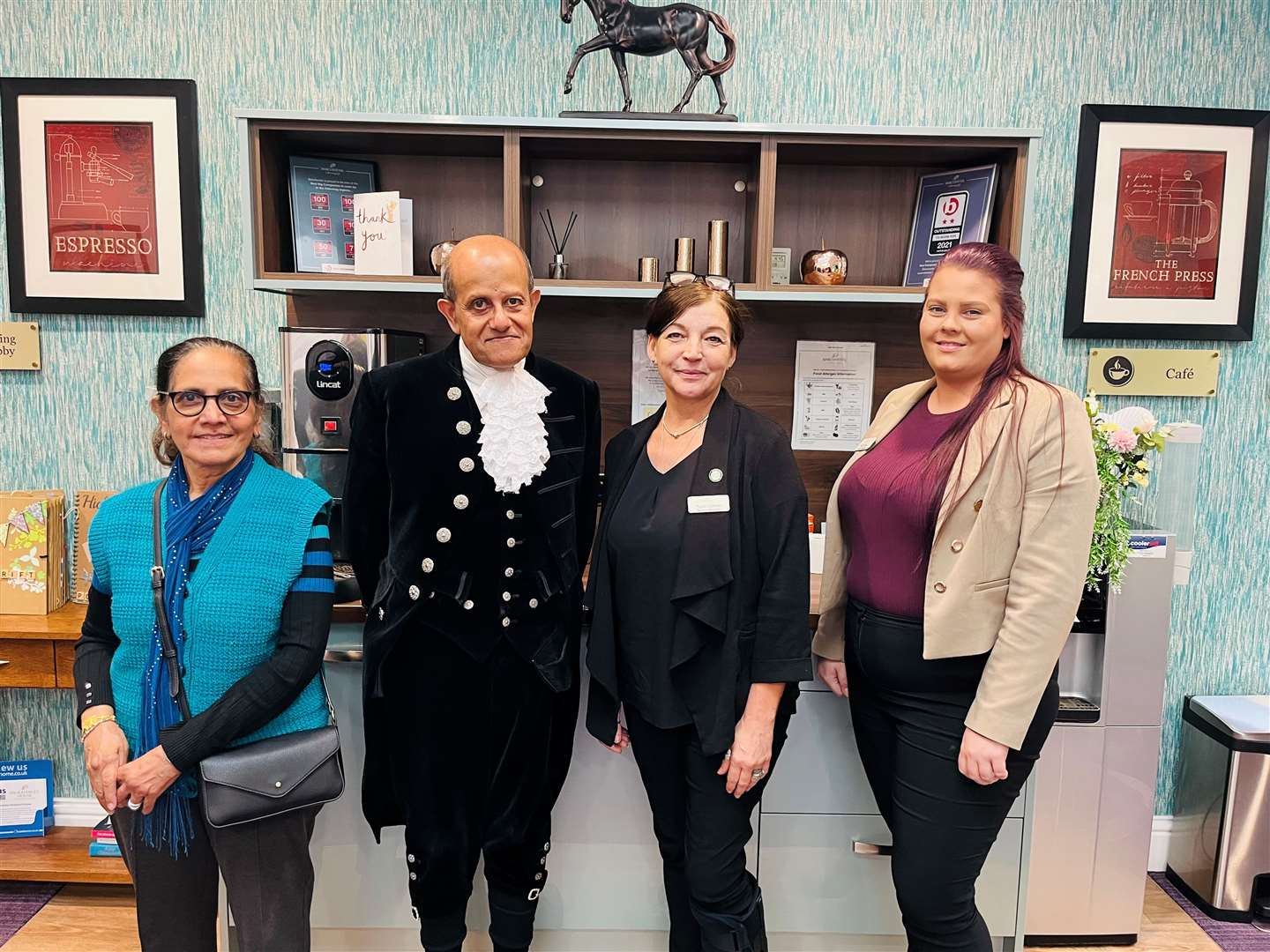 Mrs Khetani, High Sheriff Dr Bharat, Paula Colman and Sarah Sage (Picture: Hickathrift House)