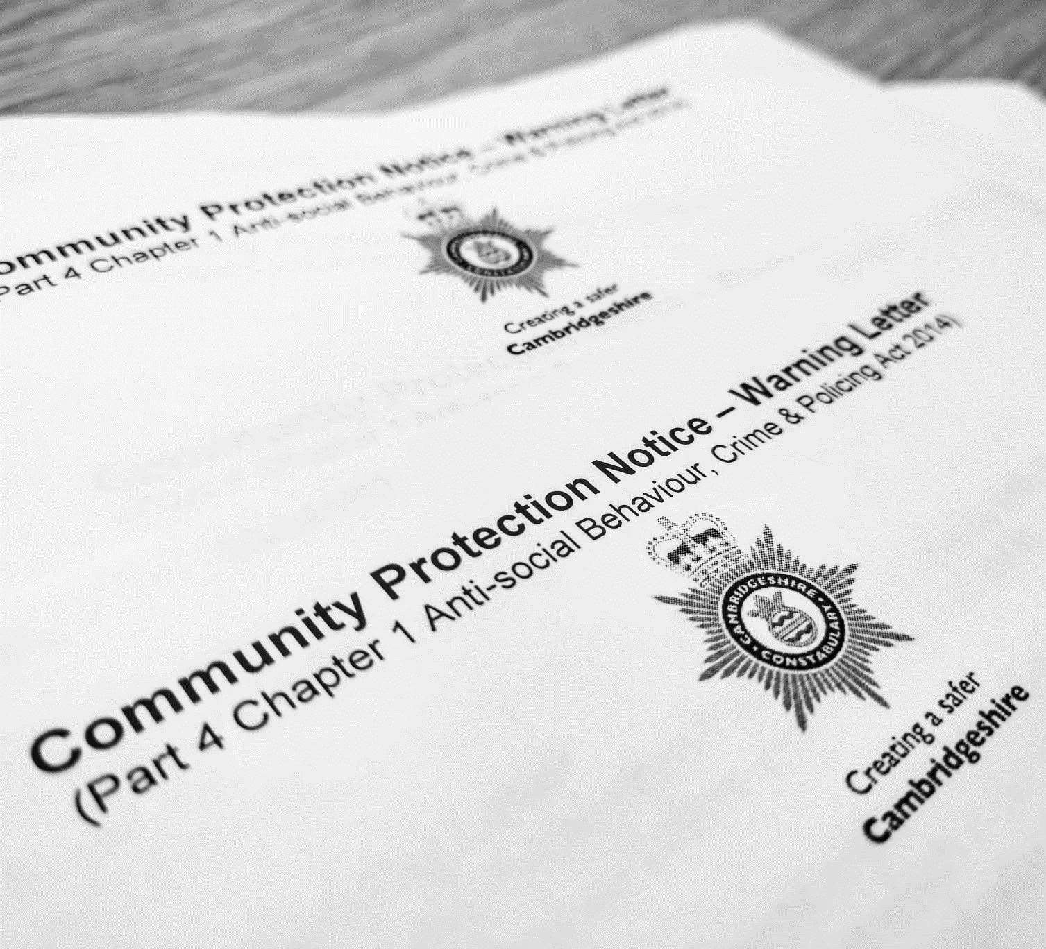 Police issued a Community Protection Notice Warning in Benwick (46402698)