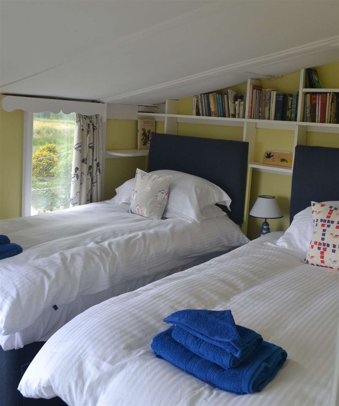 Ground floor bedroom - Sir Peter Scott Lighthouse, Sutton Bridge, Lincolnshire. Copyright Kate Chapman