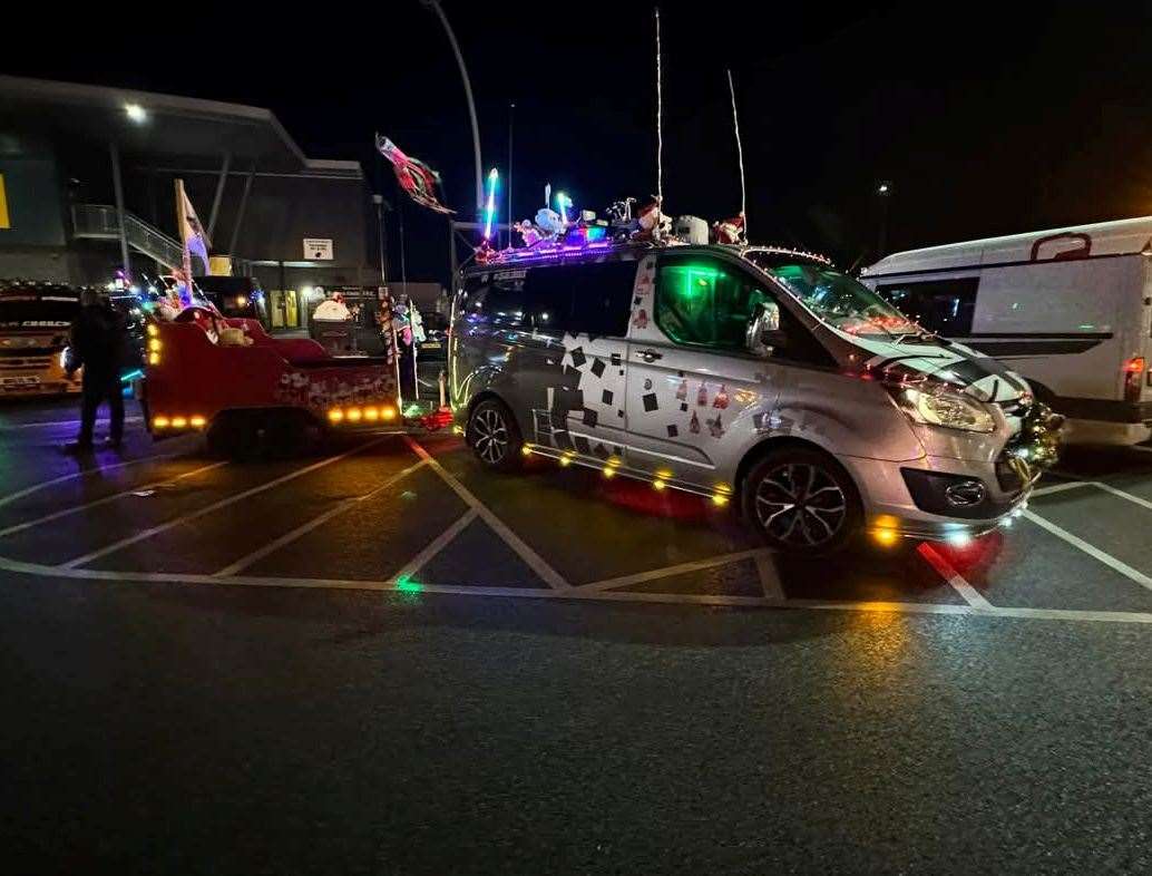 Vans, cars, tractors - all took part