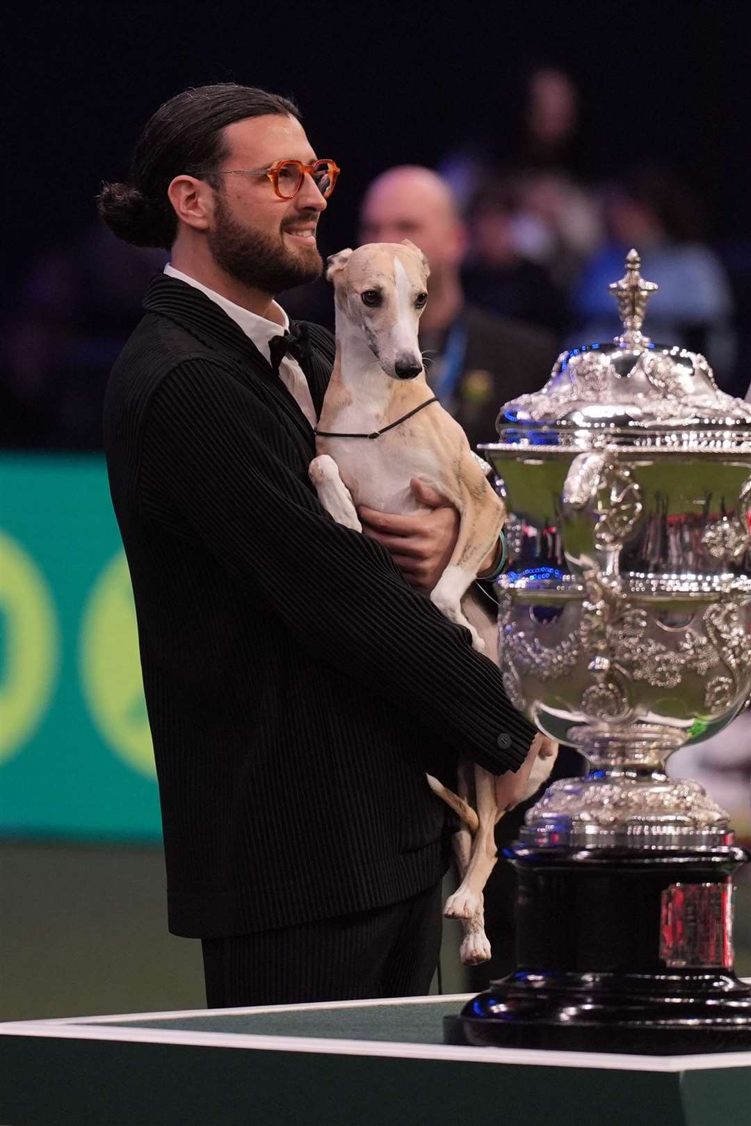 Giovanni Liguori with whippet Miuccia (Joe Giddens/PA)