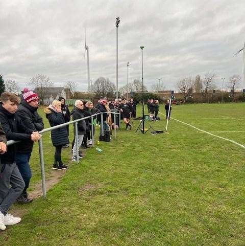 Some of the crowd at Elm Road on Saturday