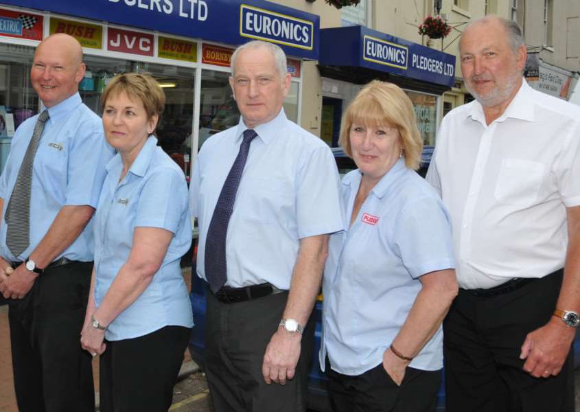 Pledgers celebrates its 70th anniverary in 2015, with 'Graham Smith, Gill and Genek Wysoczananski, Sue Smith and David Smith. Photo by Tim Wilson. SG200615-107TW.
