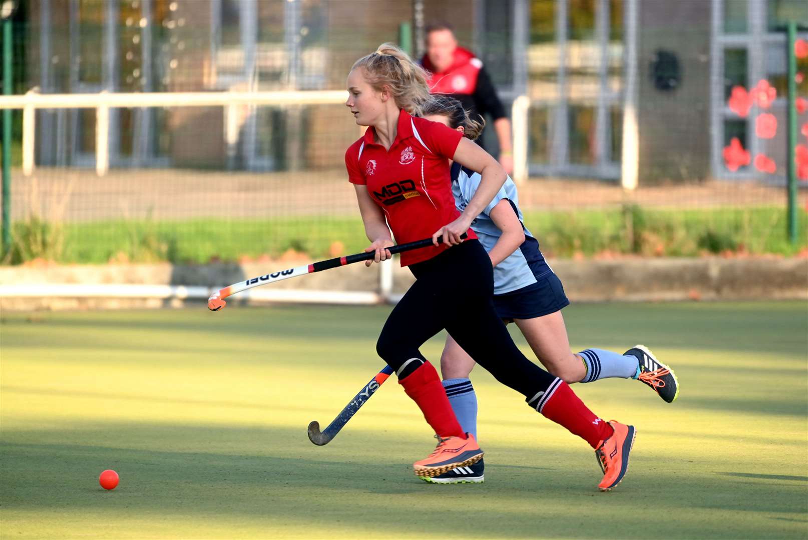 Wisbech Ladies in hockey action
