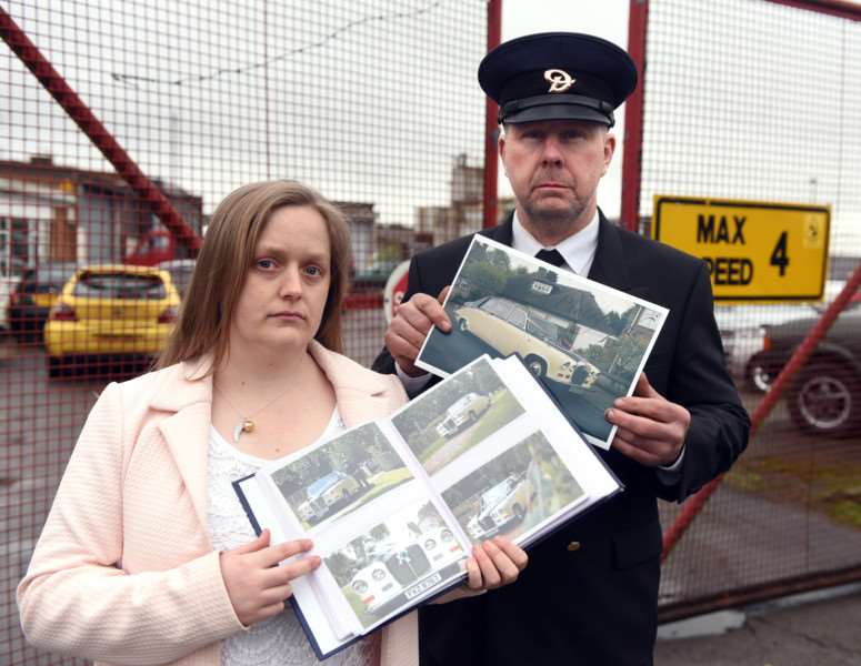Charlie Mackelden and Tim Hilliam who's classic Daimler car was stolen ANL-160131-173044009