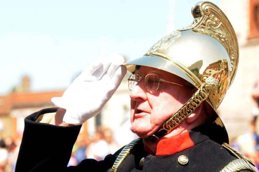 George Dunlop always wore the historic uniform when he accompanied Vivien at community events.