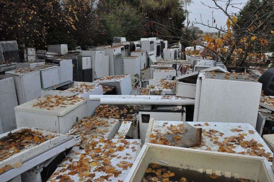 Fridges had been dumped on the site in Holbeach PHOTO: Environment Agency
