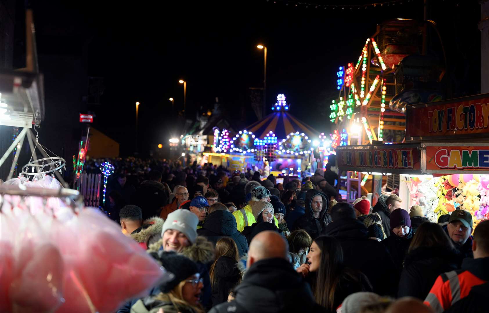 March Christmas lights switch on