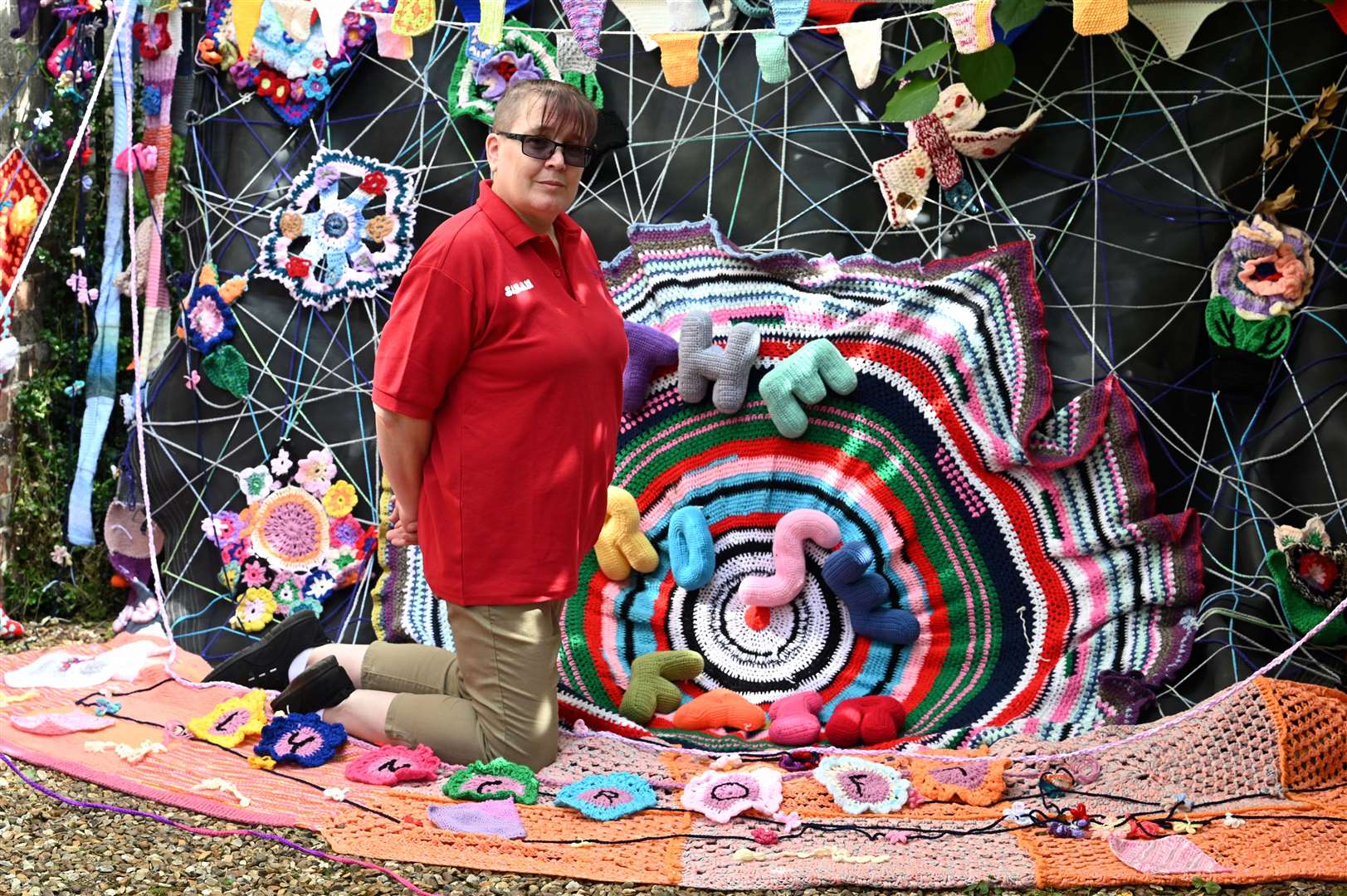 Flashback to Wisbech Rose Fair when Sarah Perkins from Lyncroft who yarn-bombed Wisbech Castle with 13,645 items that have been donated from all over the world.