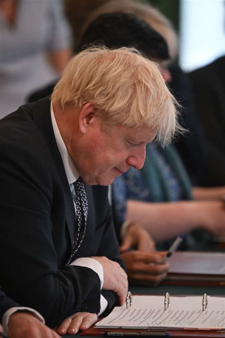 Prime Minister Boris Johnson at Tuesday’s Cabinet meeting (57785758)