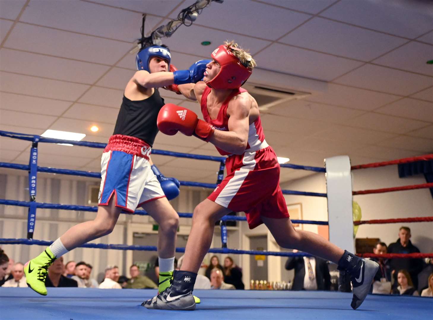 March Boxing Club evening of boxing..Harry Warden (red) vAyan Ahmed (blue). (55848603)