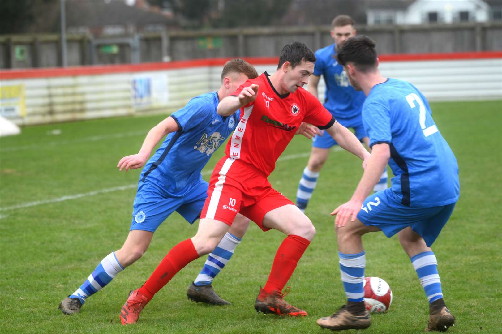 Action from Wisbech Town Reserves v Outwell Swifts